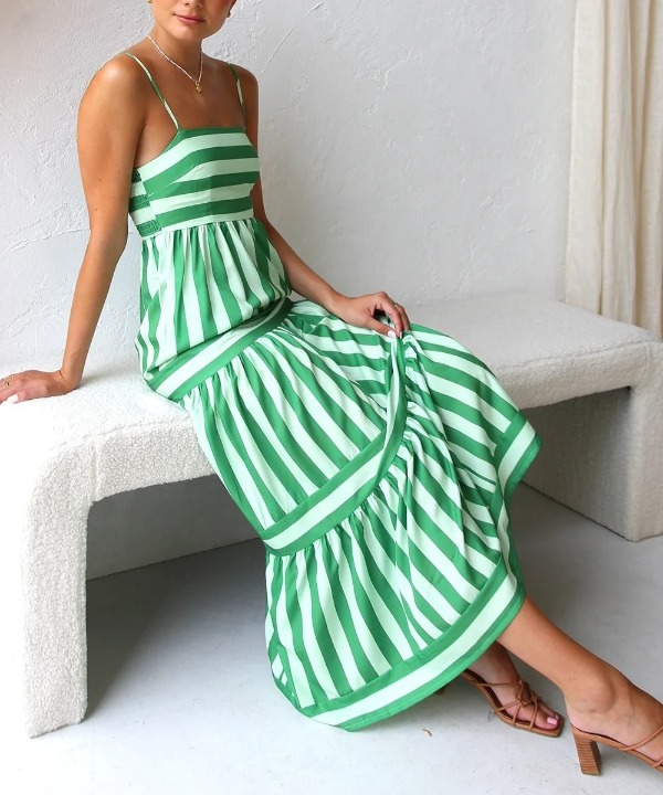 JULIE™ | Striped Elegance Dress