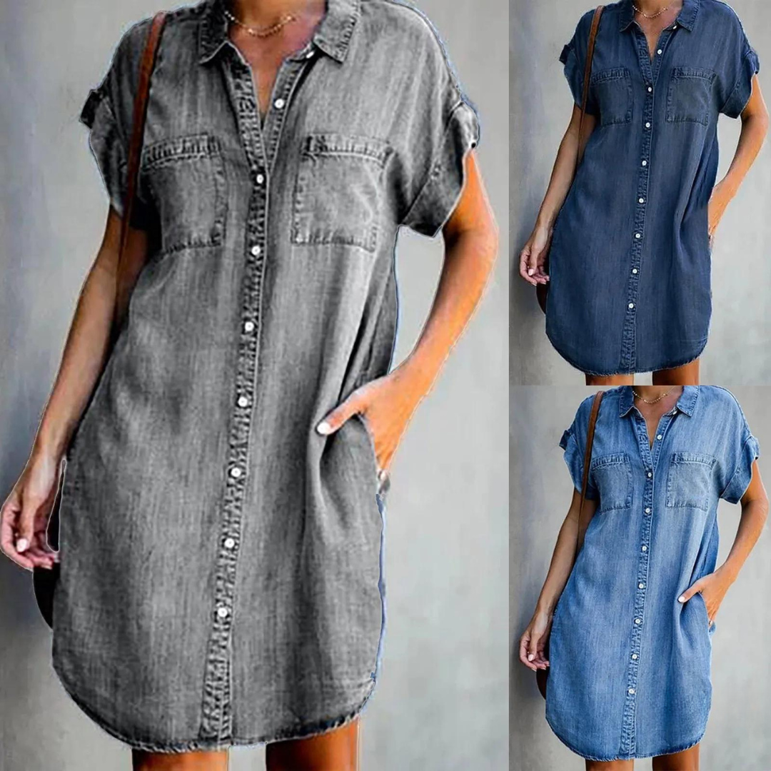 Chloe™ | Denim Shirt Dress